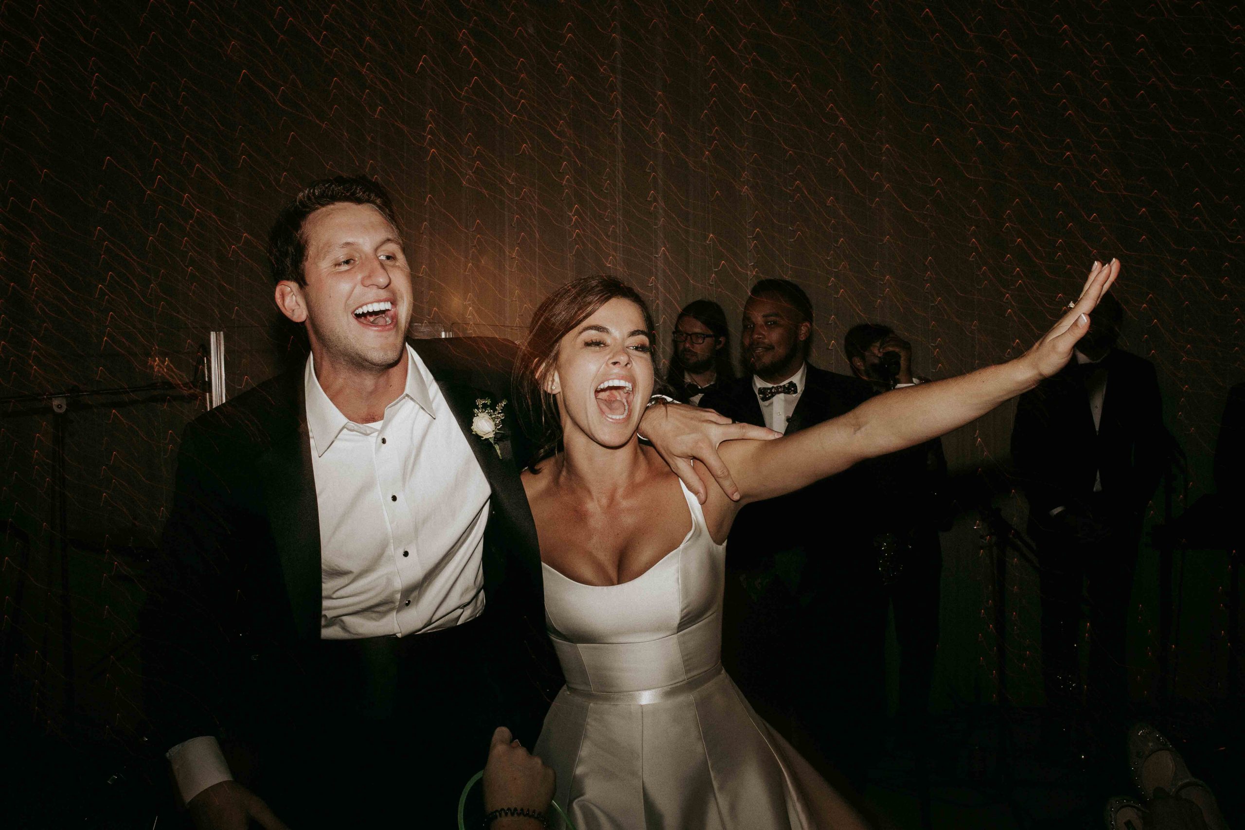 A Couple Enjoy a wedding Party